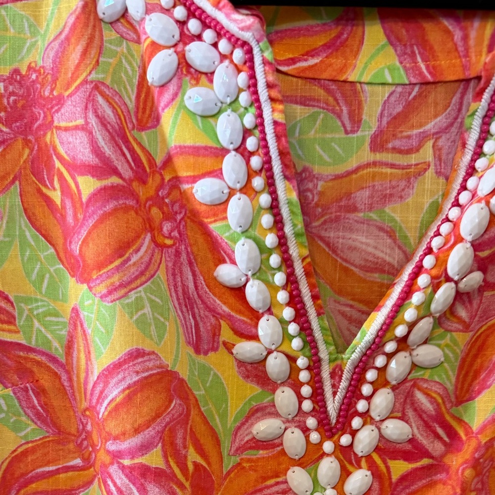 Lilly Pulitzer Pink and Orange Floral Dress - Picture 7 of 8
